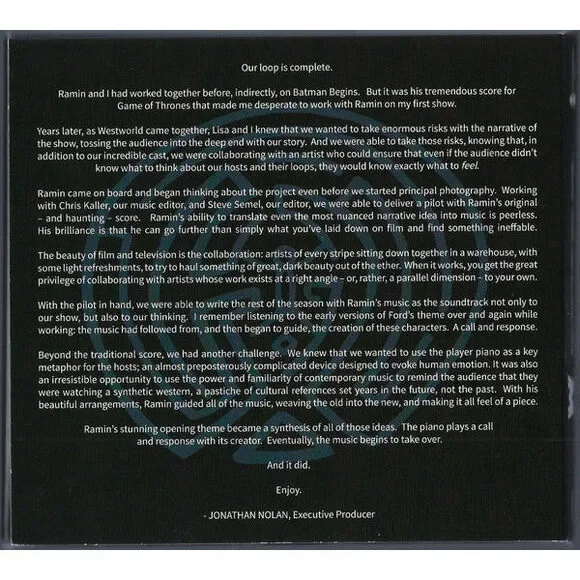 Ramin Djawadi - Westworld (Music From The HBO® Series - Season 1) (2xCD) (M)